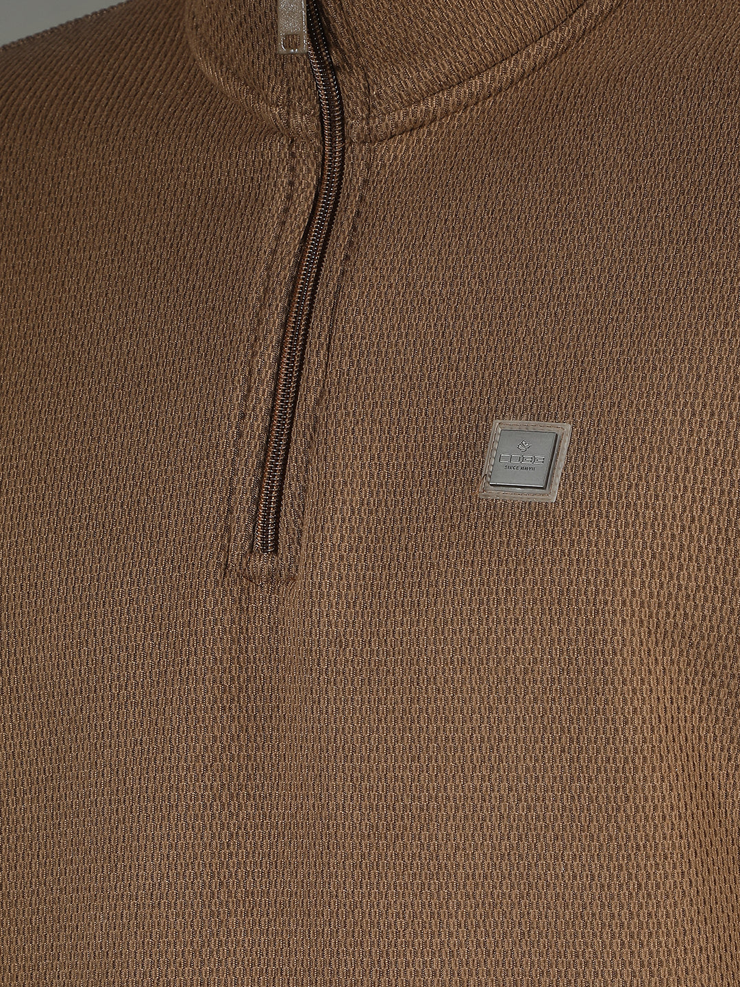 COBB BROWN SELF-DESIGN HALF-ZIPPER SWEATSHIRT