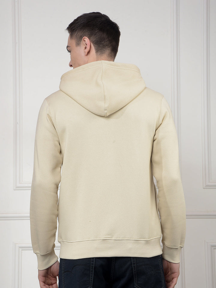 cobb solid cream zip-up sweatshirt