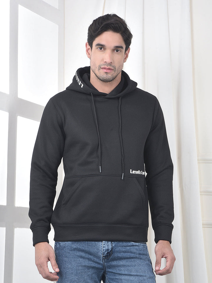 cobb black printed classic hoodie