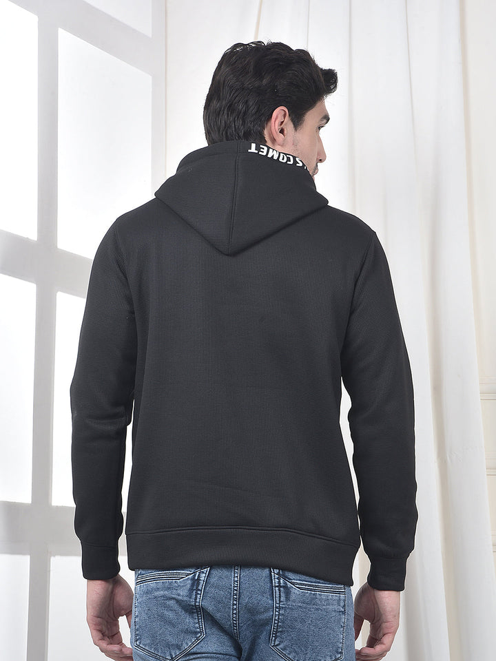cobb black printed classic hoodie