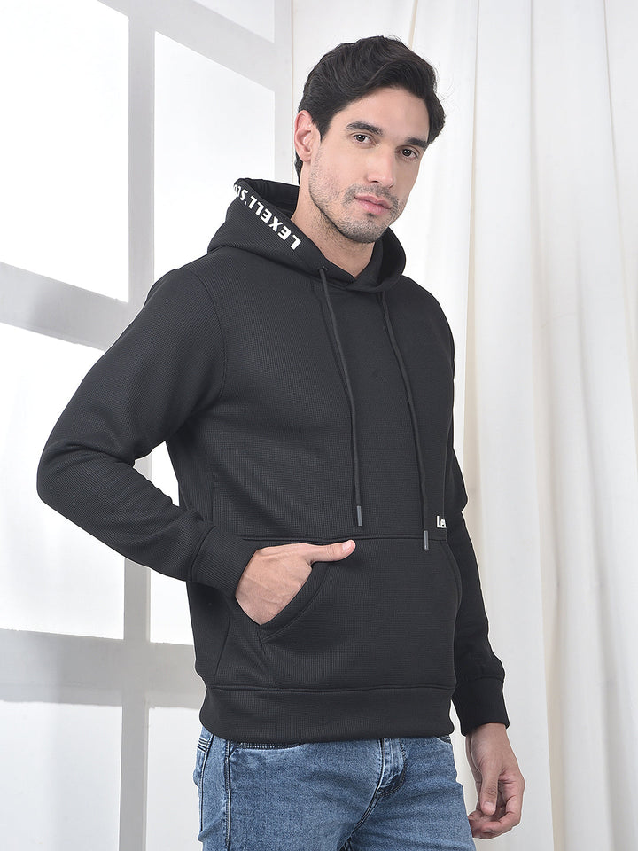 cobb black printed classic hoodie