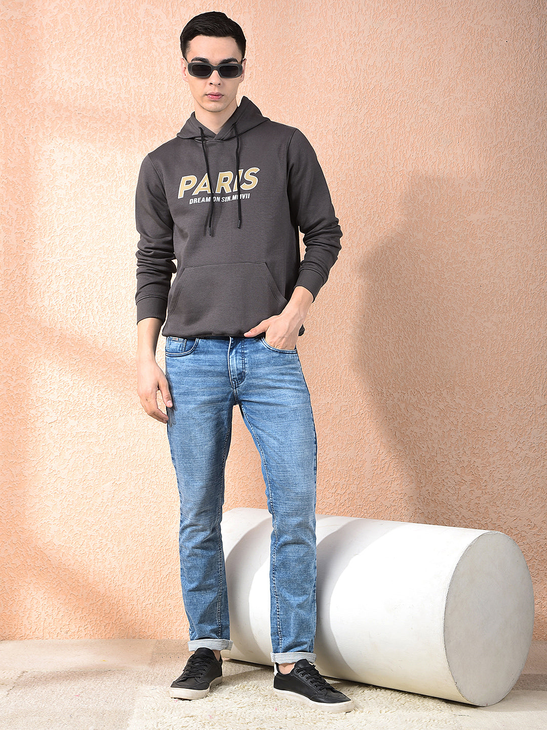 COBB GREY PRINTED CLASSIC HOODIE