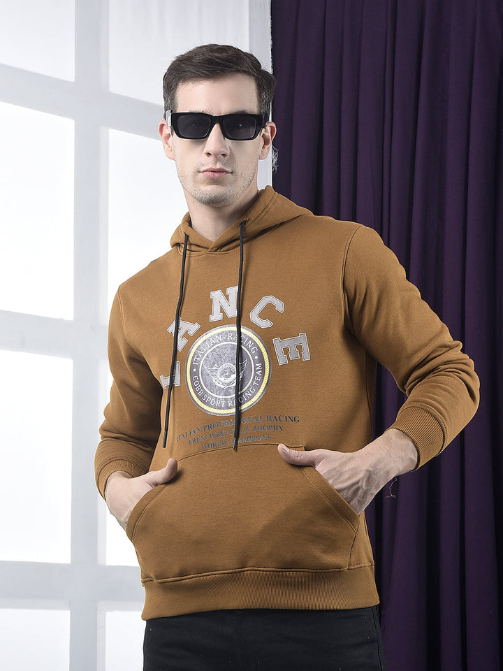 cobb tan printed classic hoodie