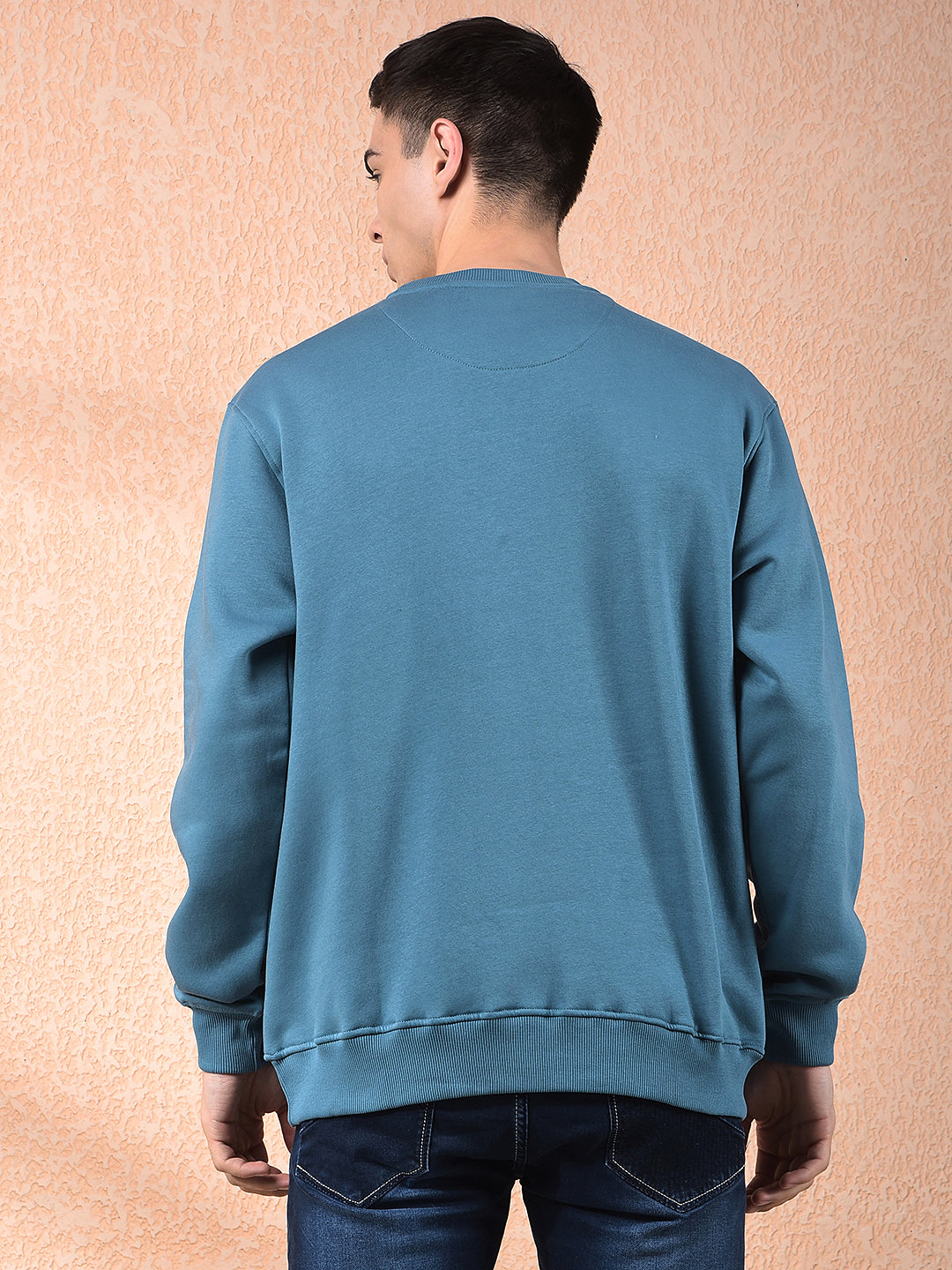 cobb air force blue printed round neck sweatshirt