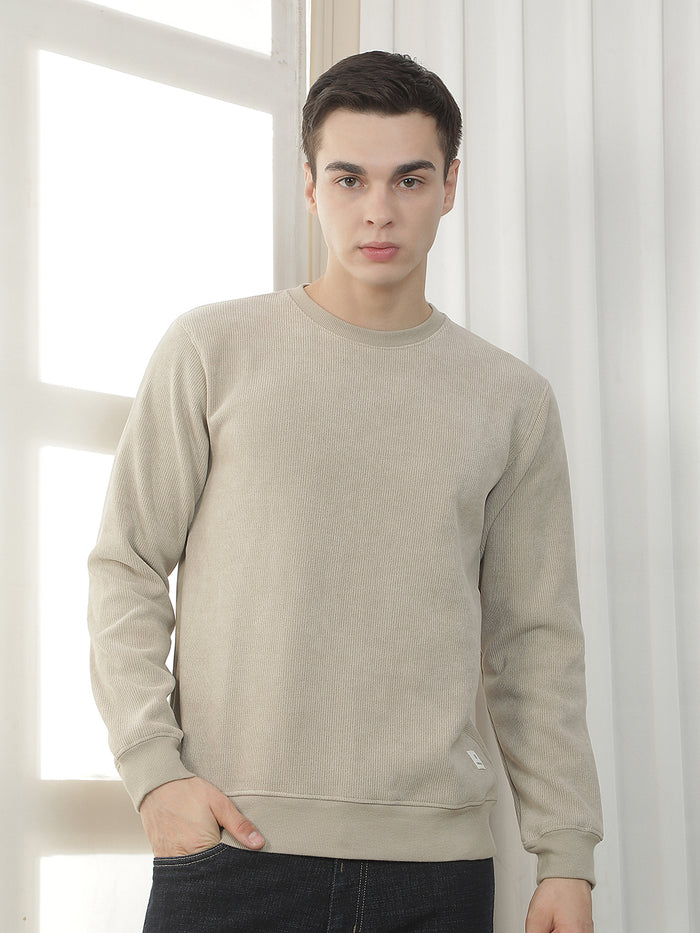 beige sweatshirt