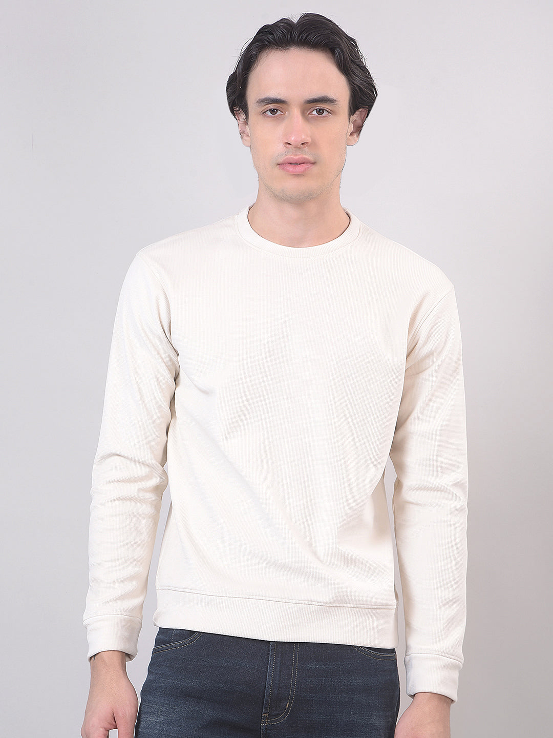 textured sweatshirt