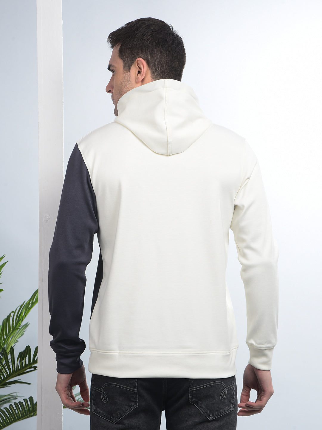 cobb off white colour-block classic hoodie