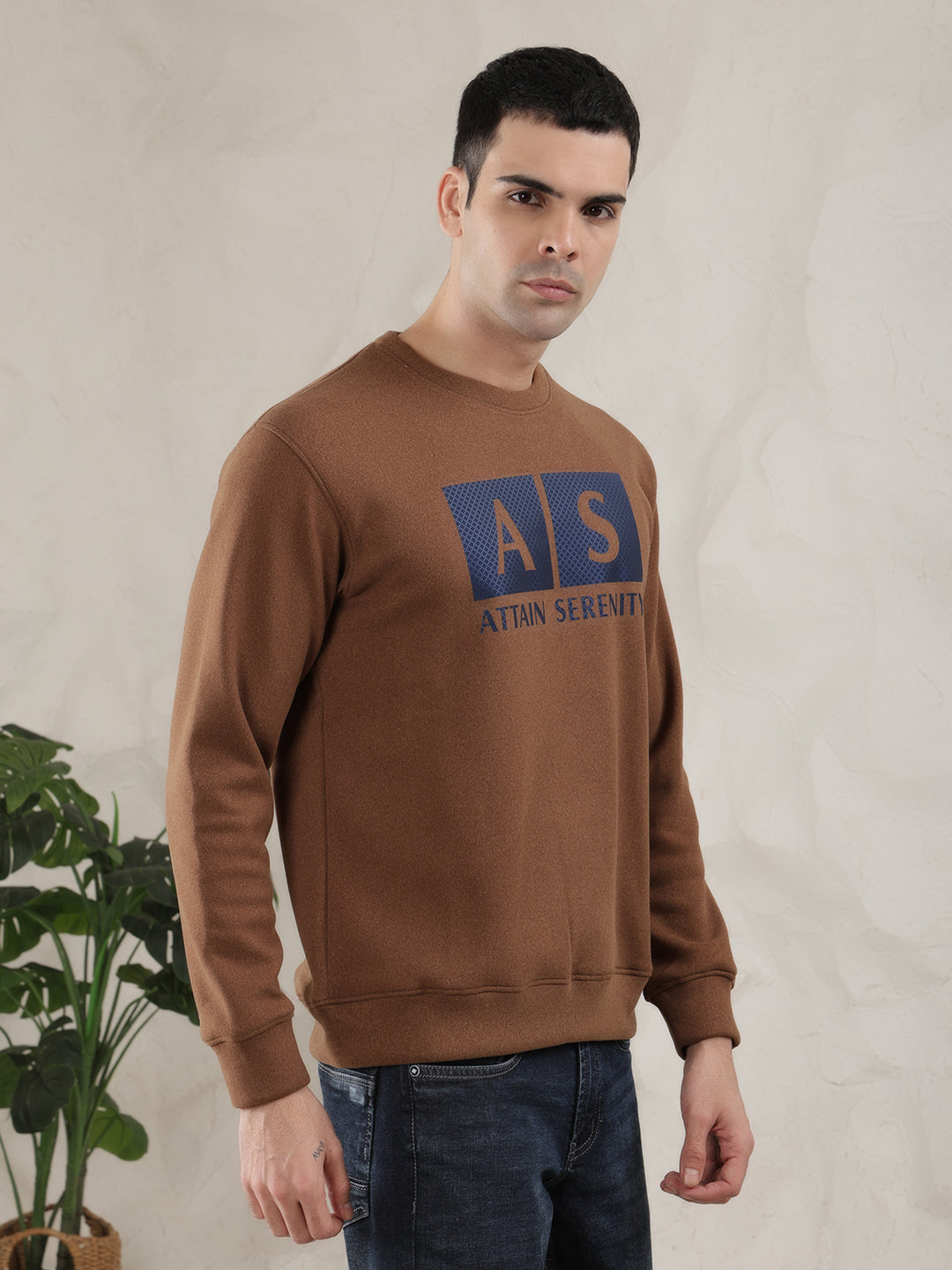 COBB BROWN PRINTED ROUND NECK SWEATSHIRT