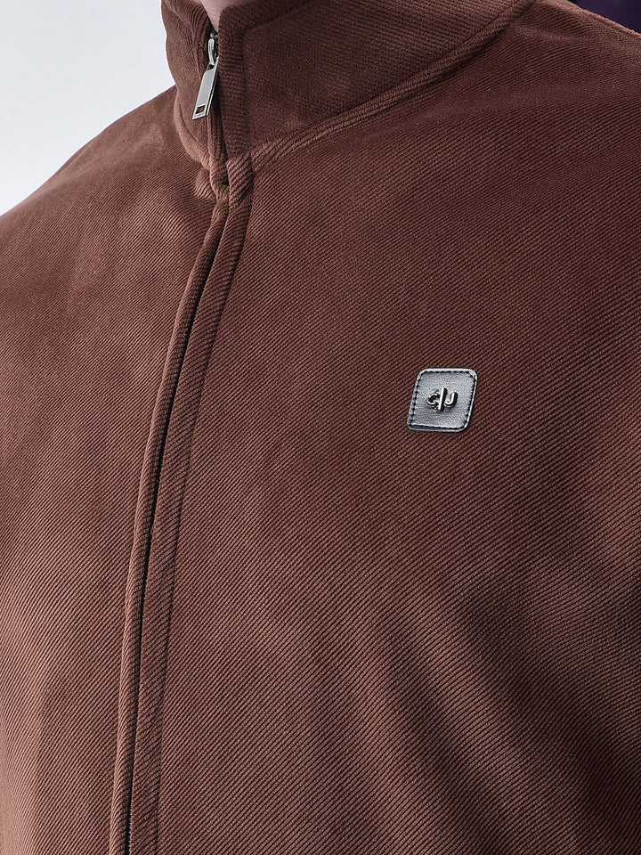 COBB SOLID COPPER ZIP-UP VELVET SWEATSHIRT