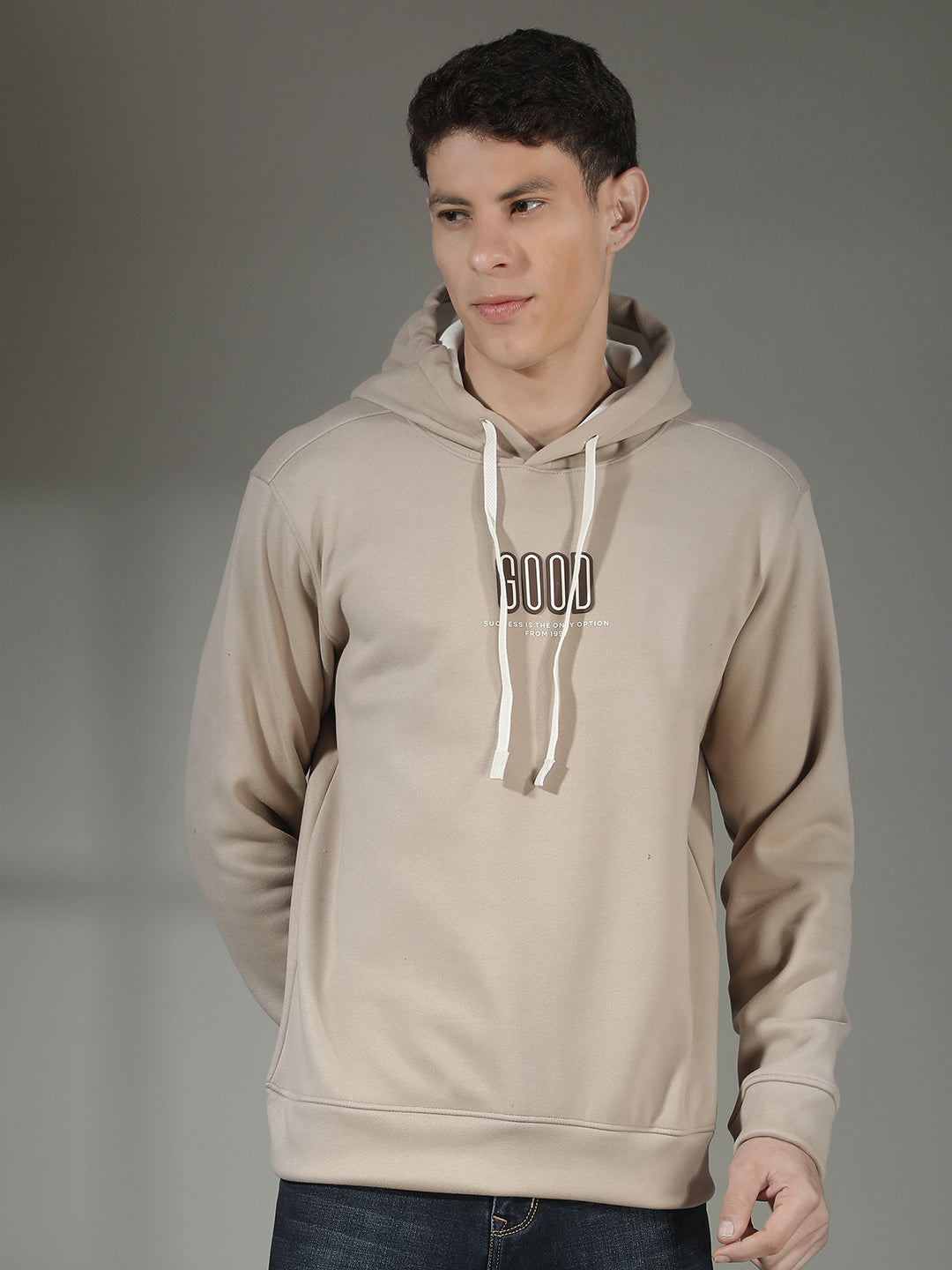 cobb tan printed classic hoodie