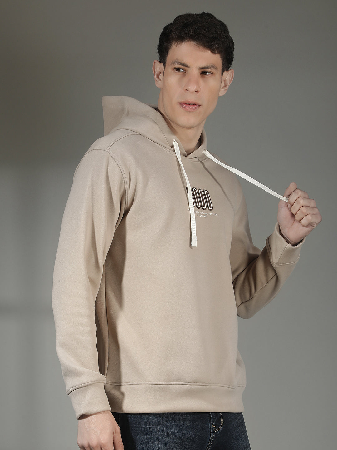 cobb tan printed classic hoodie