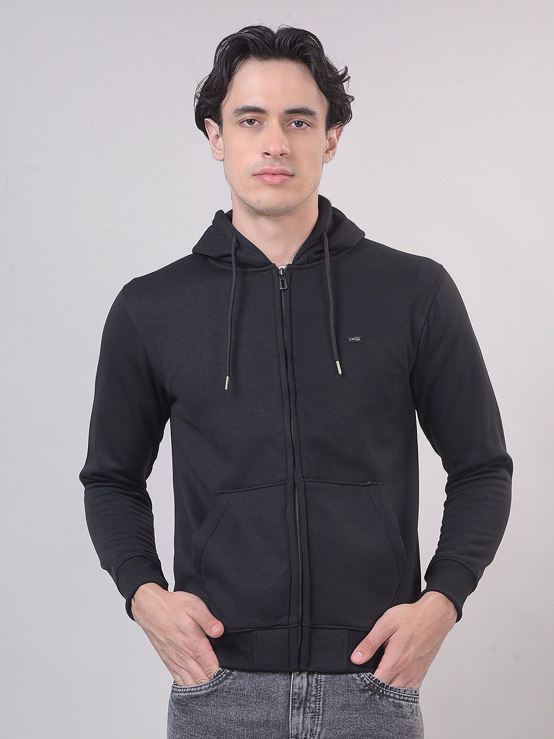 black sweatshirt