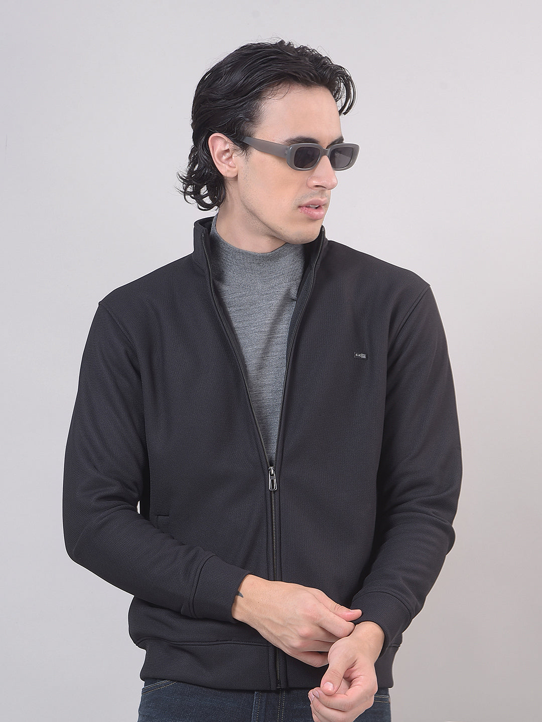 zip-up sweatshirt