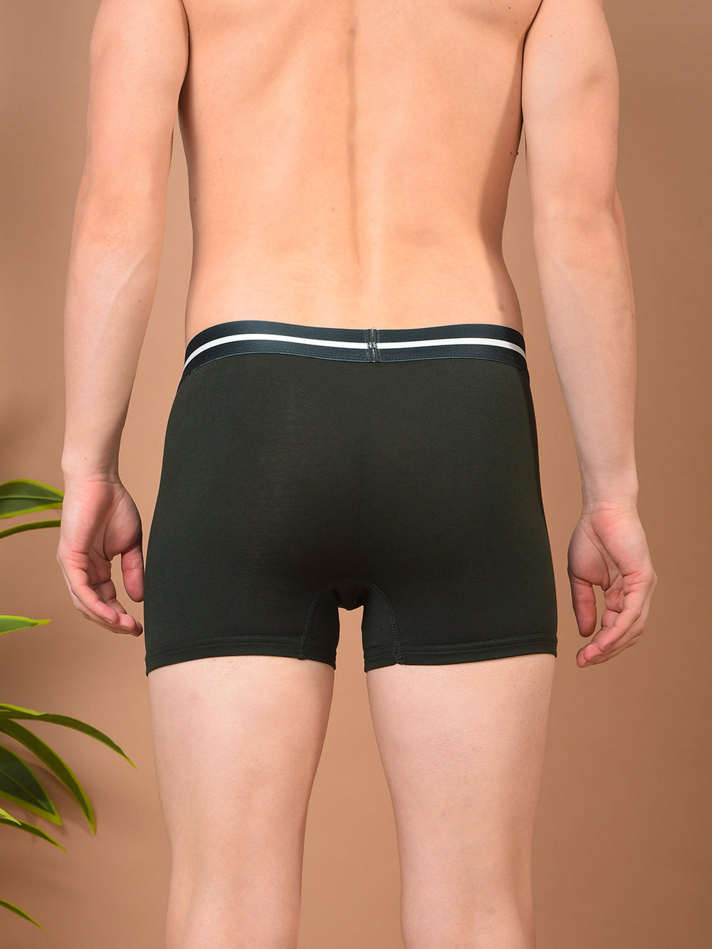 cobb men's solid dark olive premium trunk