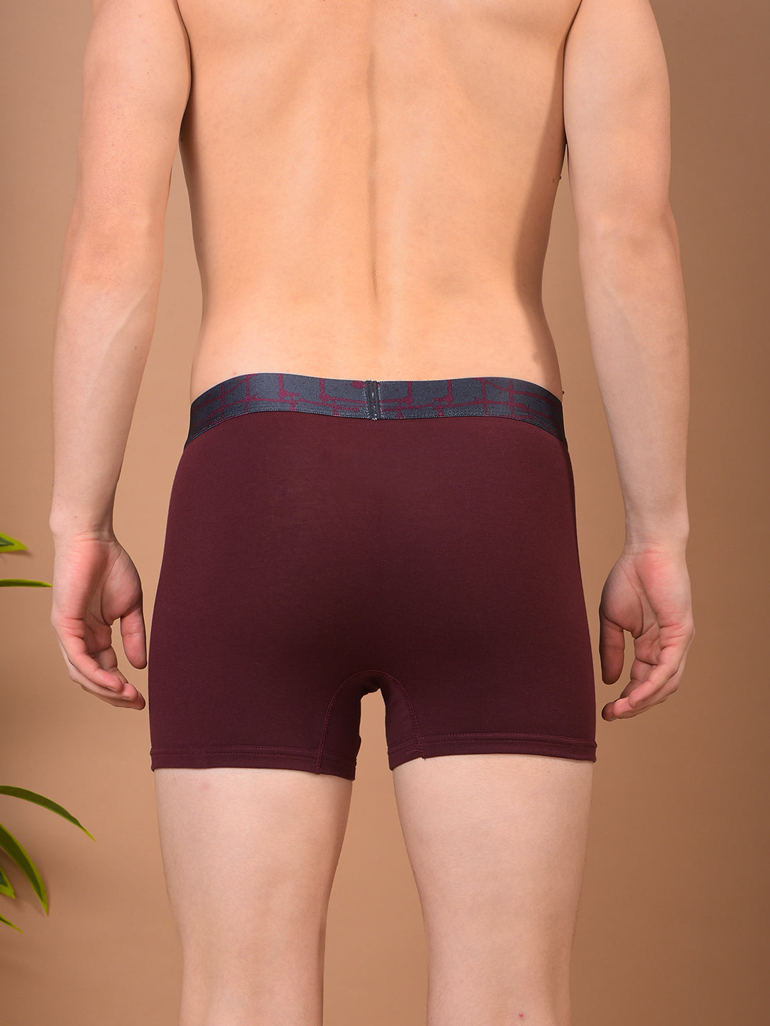 cobb men's pack of 2 solid maroon & dark olive premium trunks