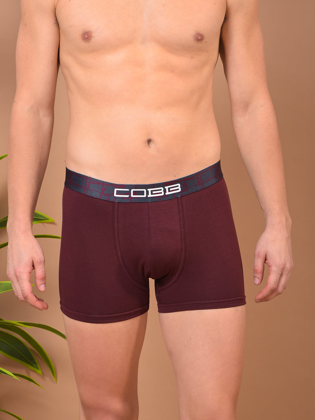 cobb men's solid maroon premium trunk