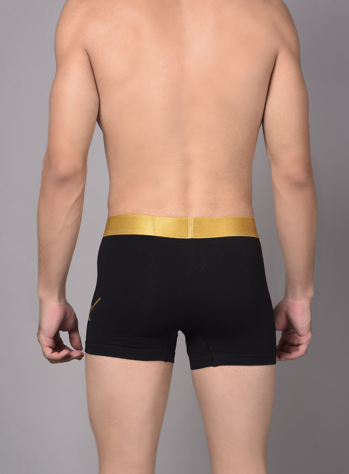 Cobb Mens Cotton Black and Navy Solid Premium Trunk (Pack of 2)