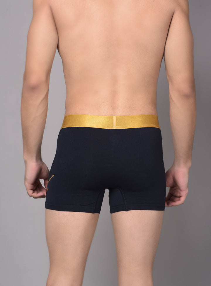 Cobb Mens Cotton Black and Navy Solid Premium Trunk (Pack of 2)