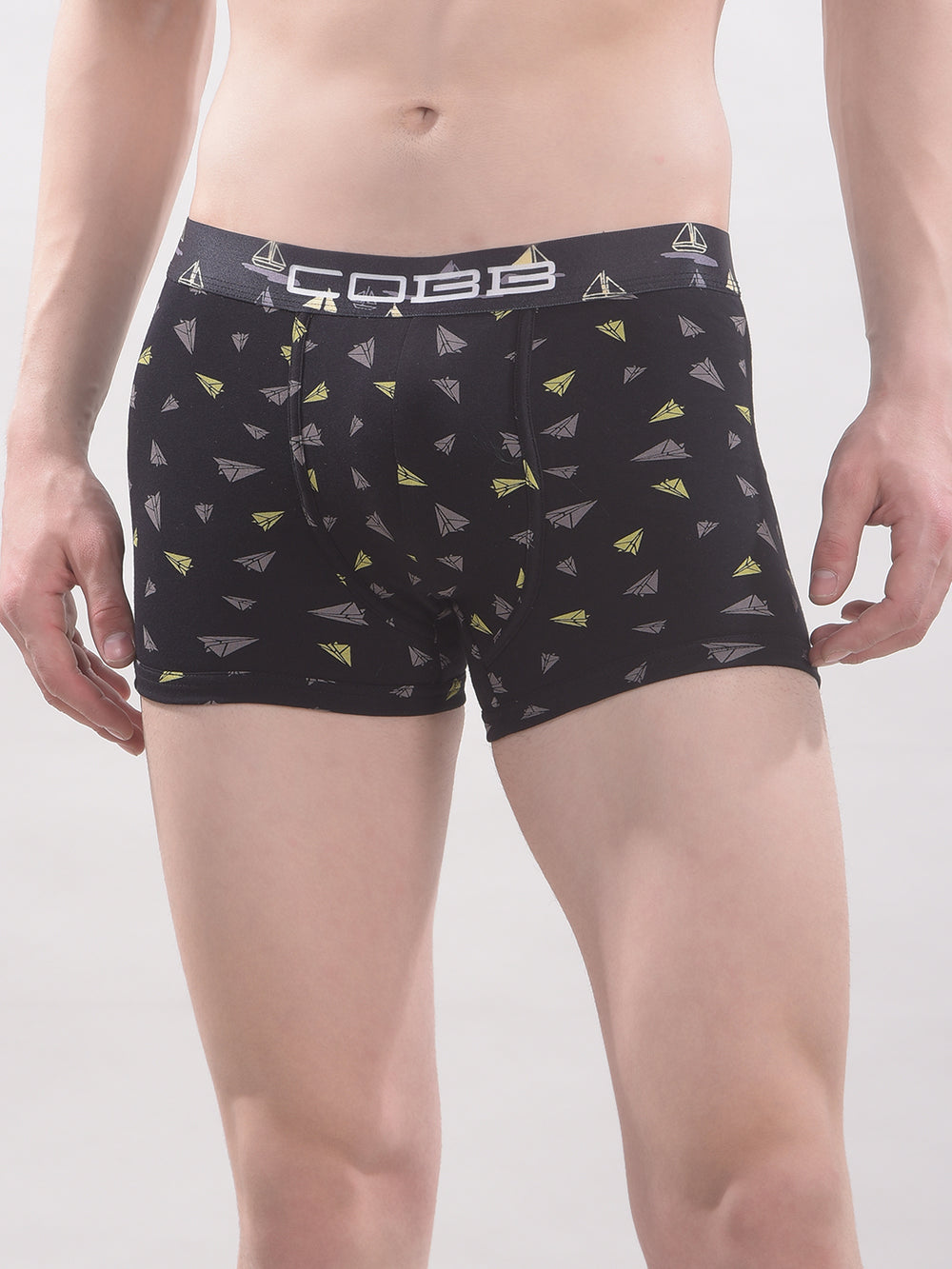 cobb men's black printed premium trunk