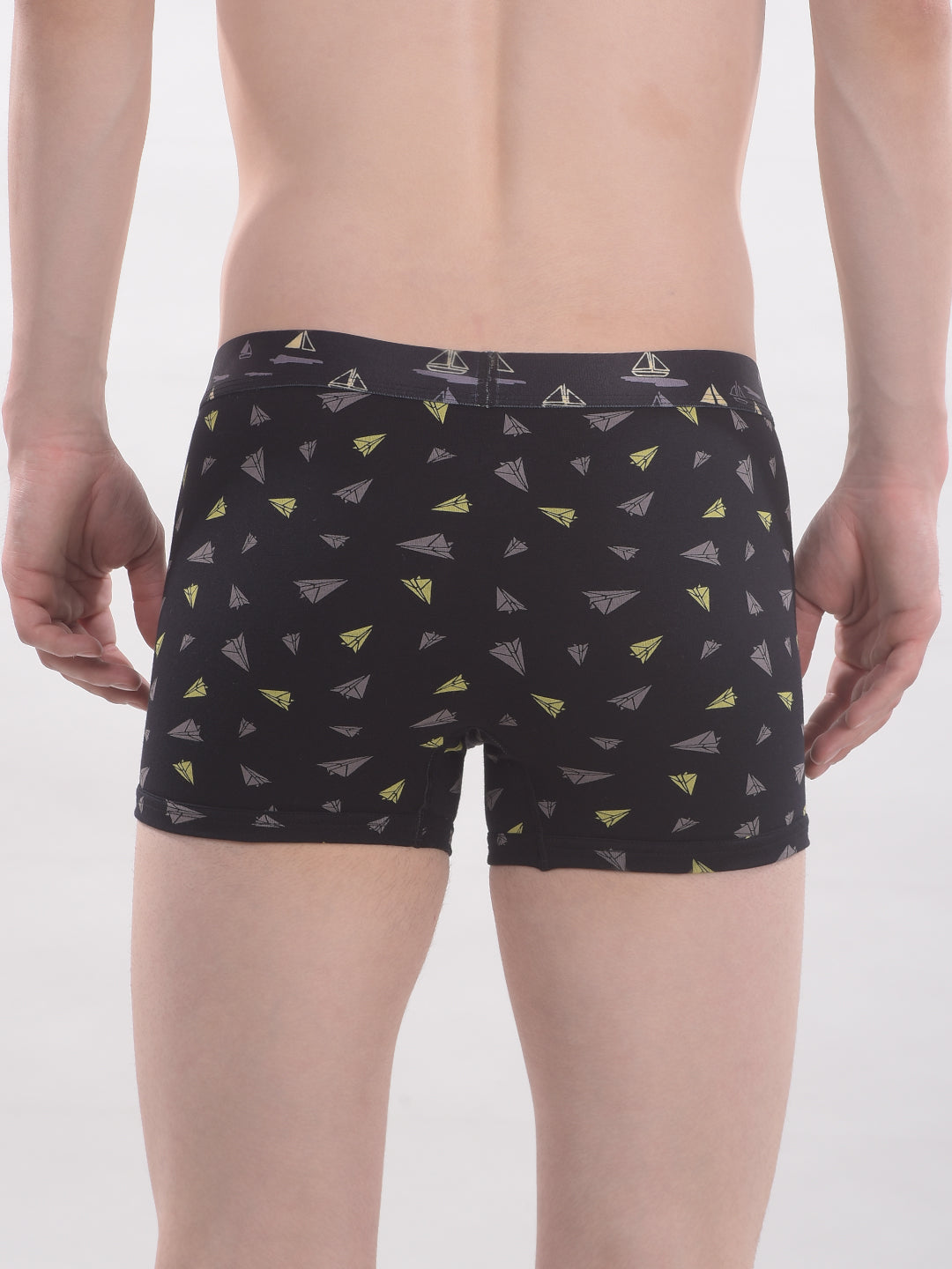 cobb men's black printed premium trunk