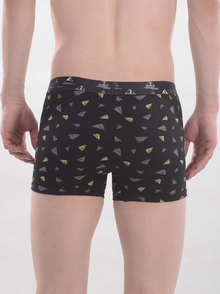 cobb men's black printed premium trunk