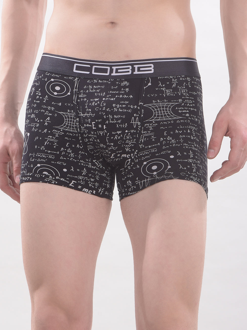 cobb men's black printed premium trunk