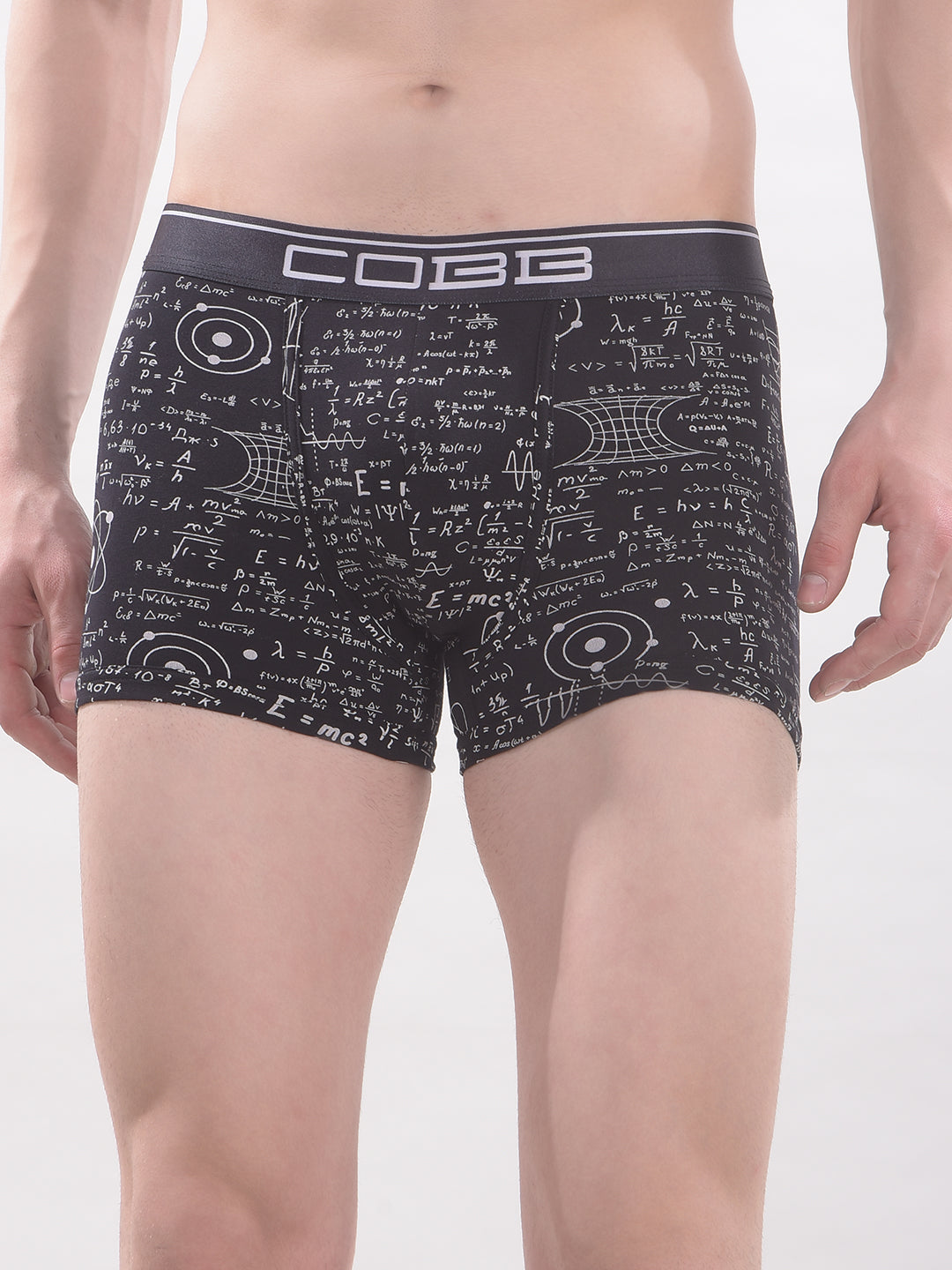 cobb men's pack of 2 printed black & green premium trunks