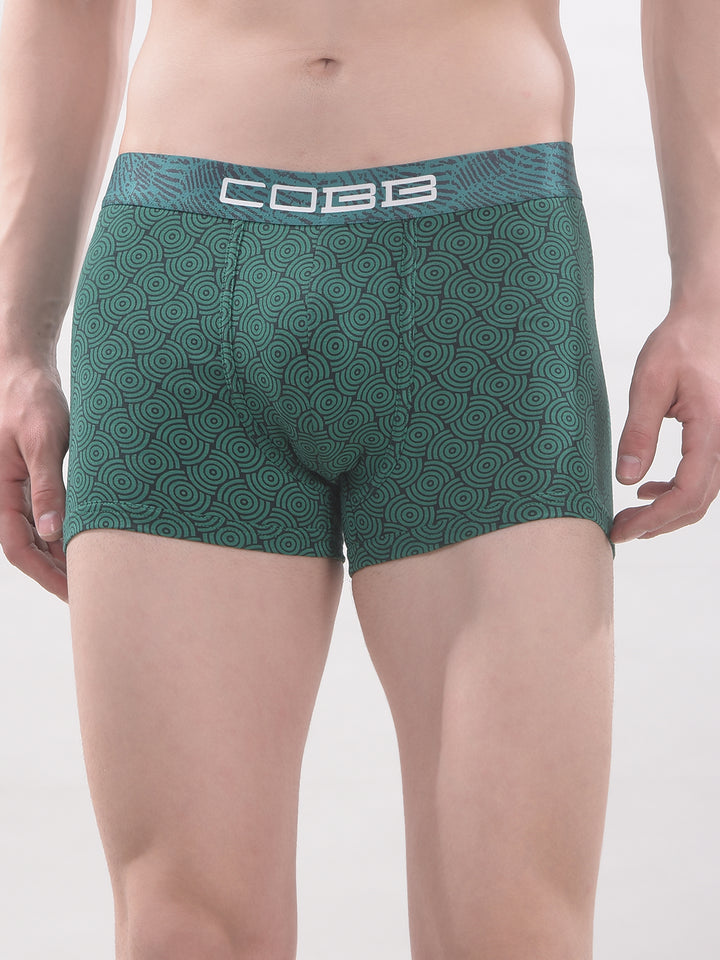 cobb men's pack of 2 printed black & green premium trunks