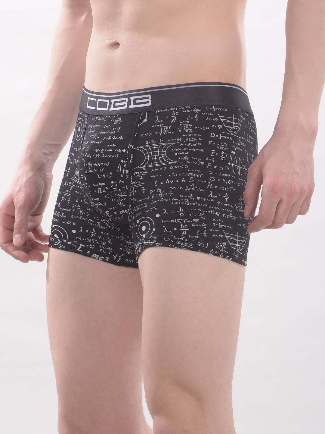 cobb men's pack of 2 printed black & green premium trunks