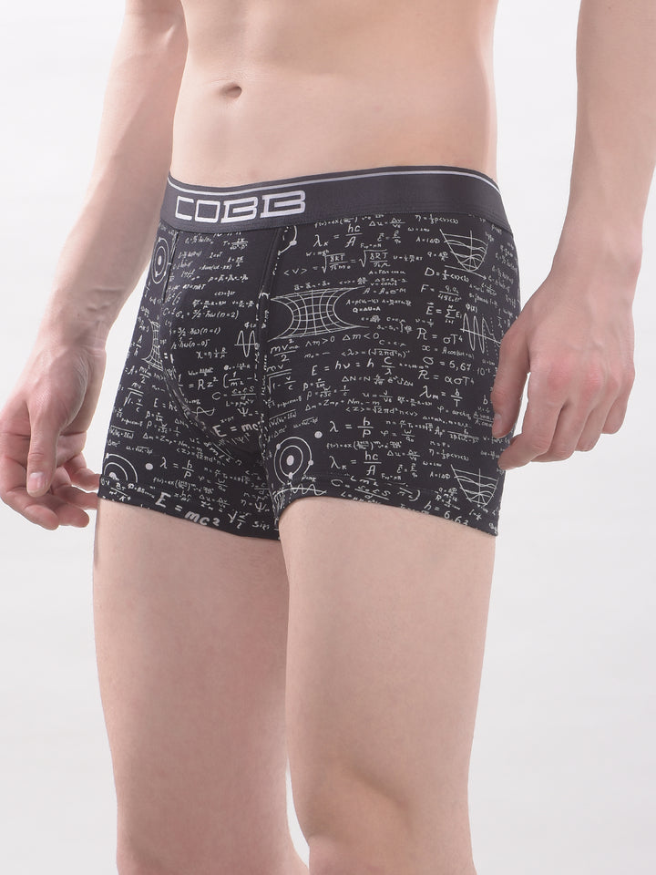 cobb men's pack of 2 printed black & green premium trunks