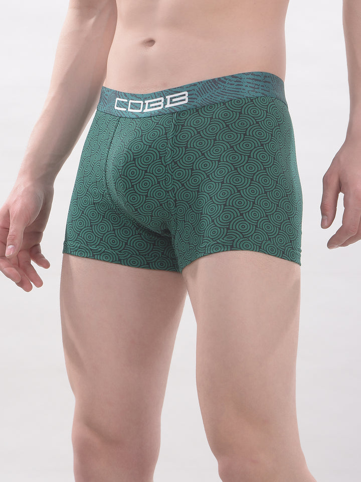 cobb men's pack of 2 printed black & green premium trunks