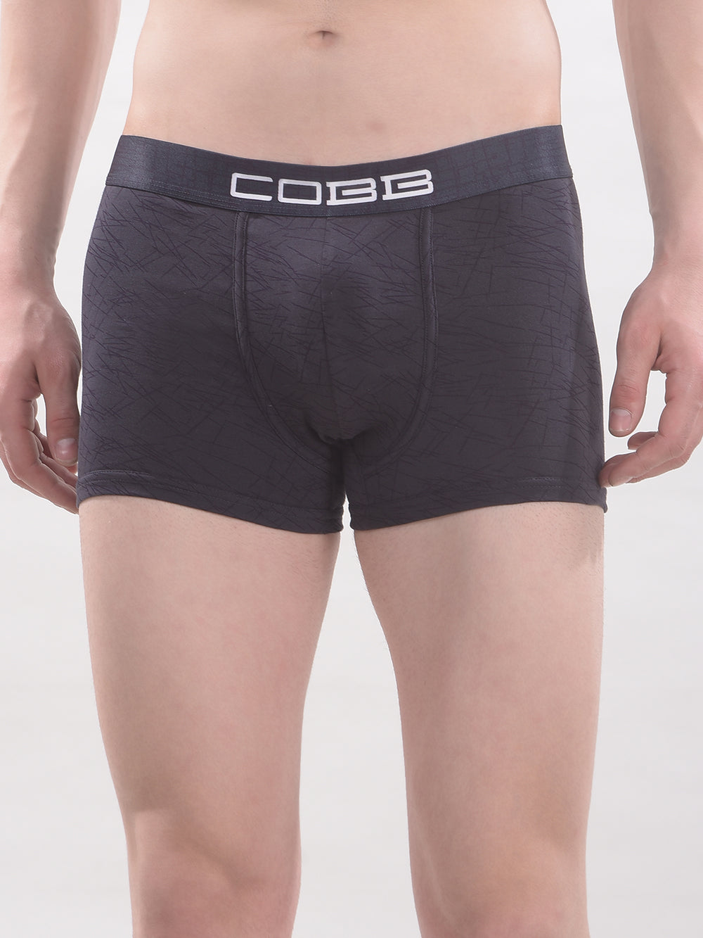 cobb men's pack of 2 printed dark grey & grey premium trunks