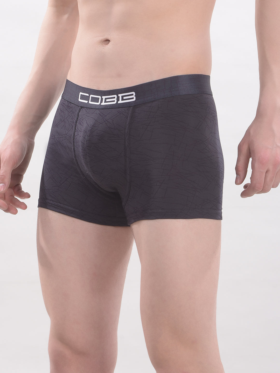 cobb men's pack of 2 printed dark grey & grey premium trunks