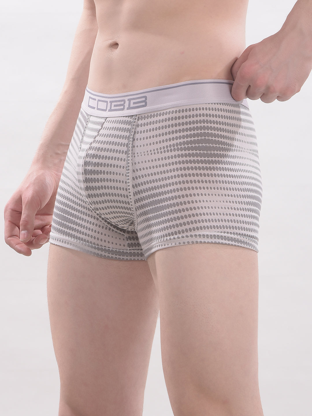 cobb men's pack of 2 printed dark grey & grey premium trunks