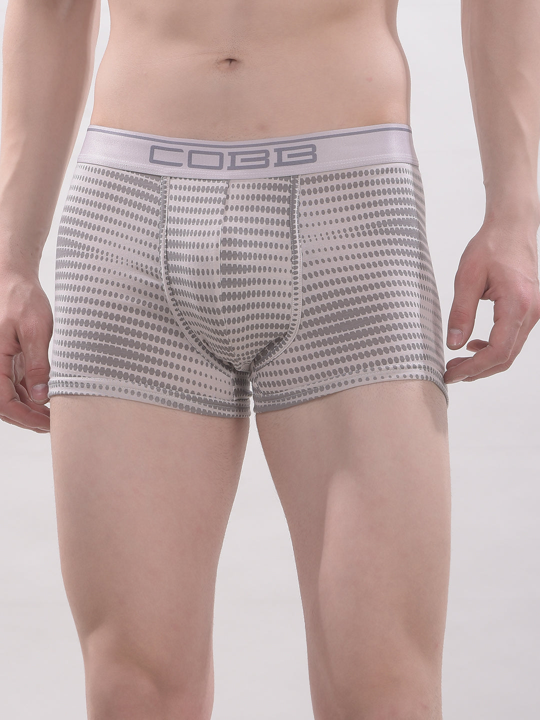 cobb men's pack of 2 printed light grey & grey premium trunks