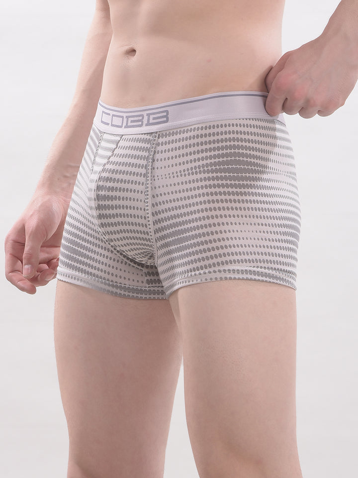 cobb men's pack of 2 printed light grey & grey premium trunks