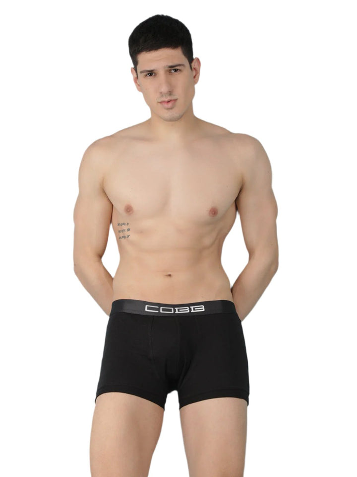 cobb mens cotton black solid premium trunk