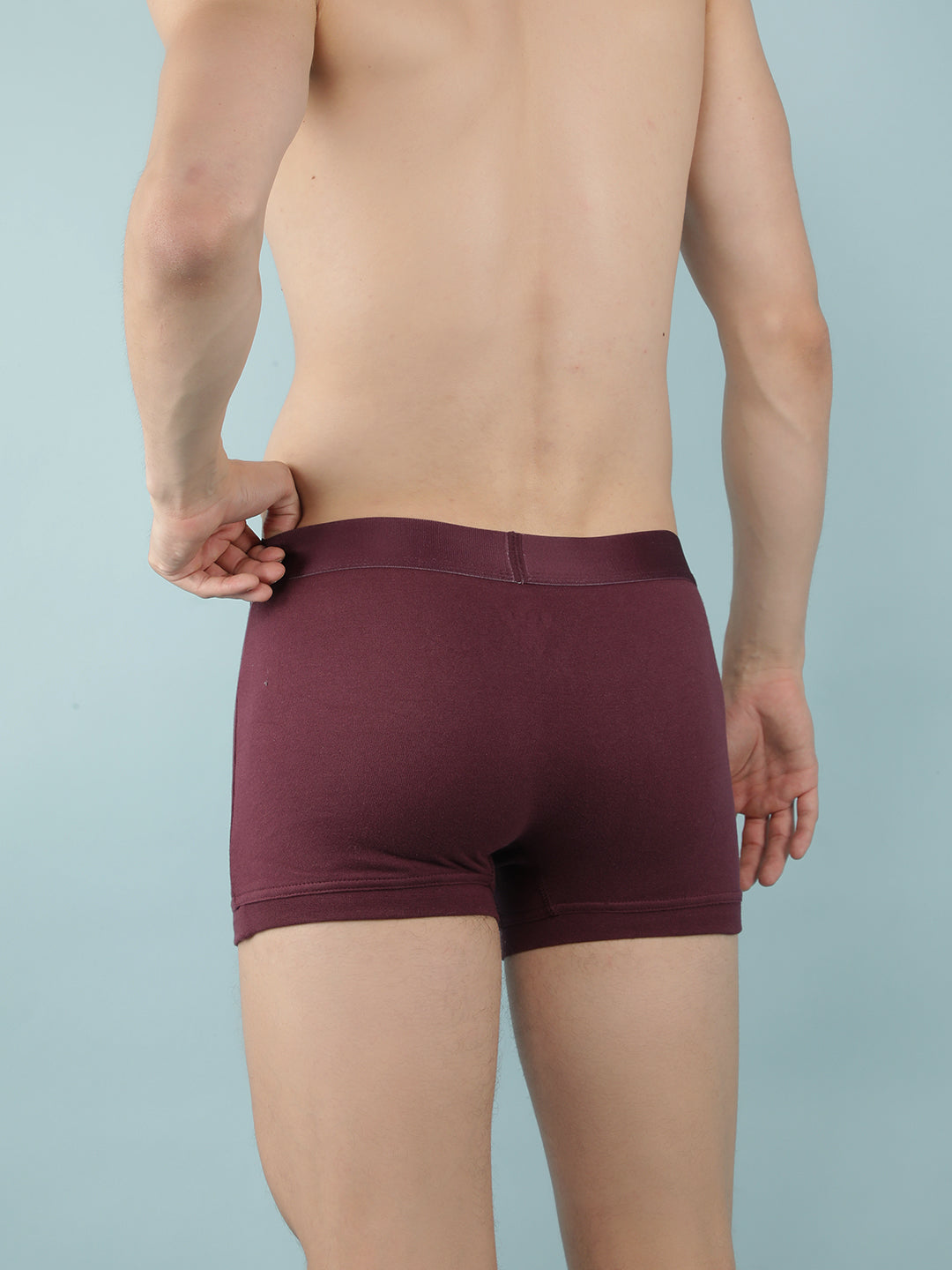 cobb mens cotton burgundy solid premium trunk