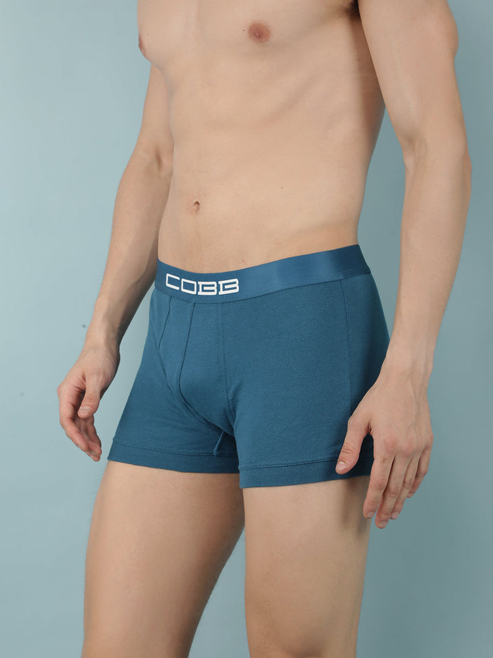 cobb mens cotton teal solid premium trunk