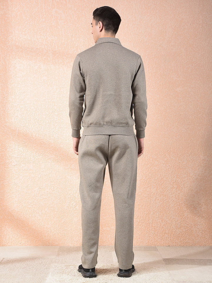 cobb solid beige winter tracksuit