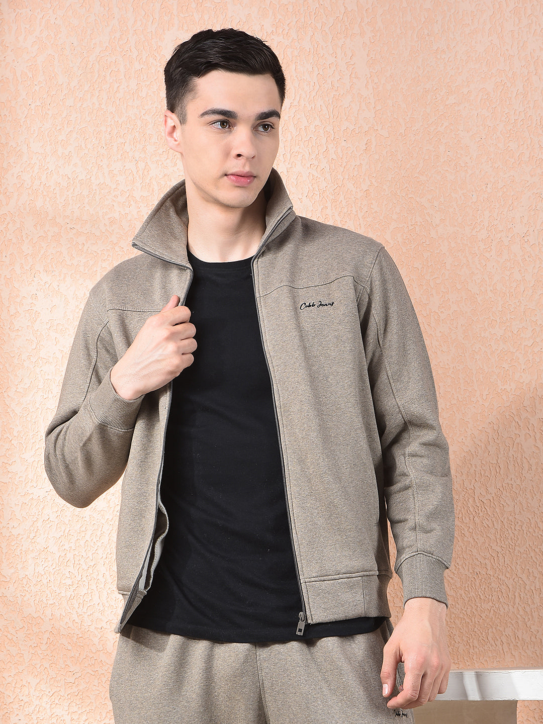 cobb solid beige winter tracksuit