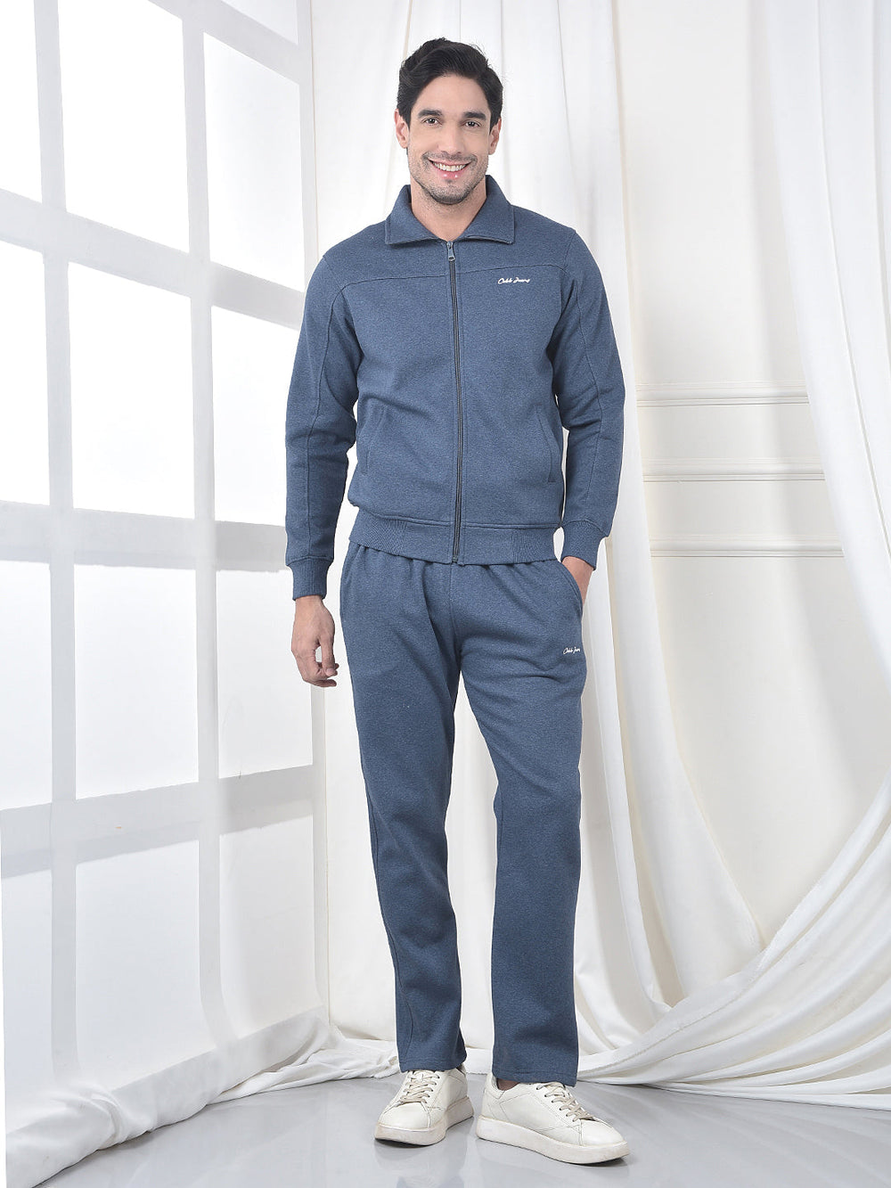 cobb solid denim blue winter tracksuit