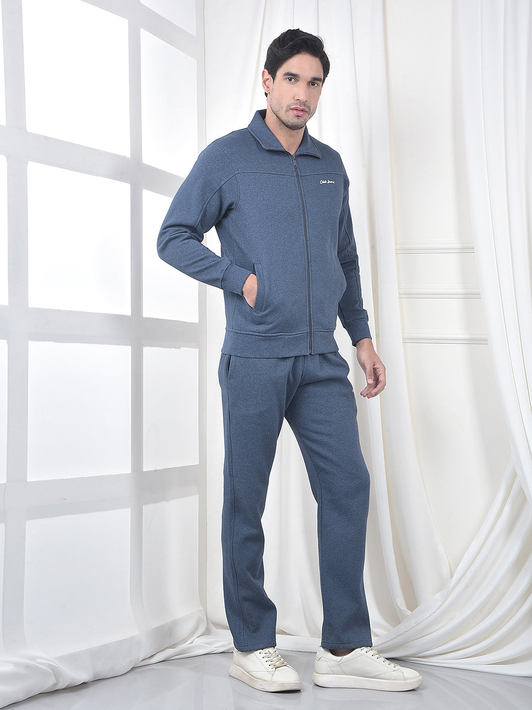 cobb solid denim blue winter tracksuit