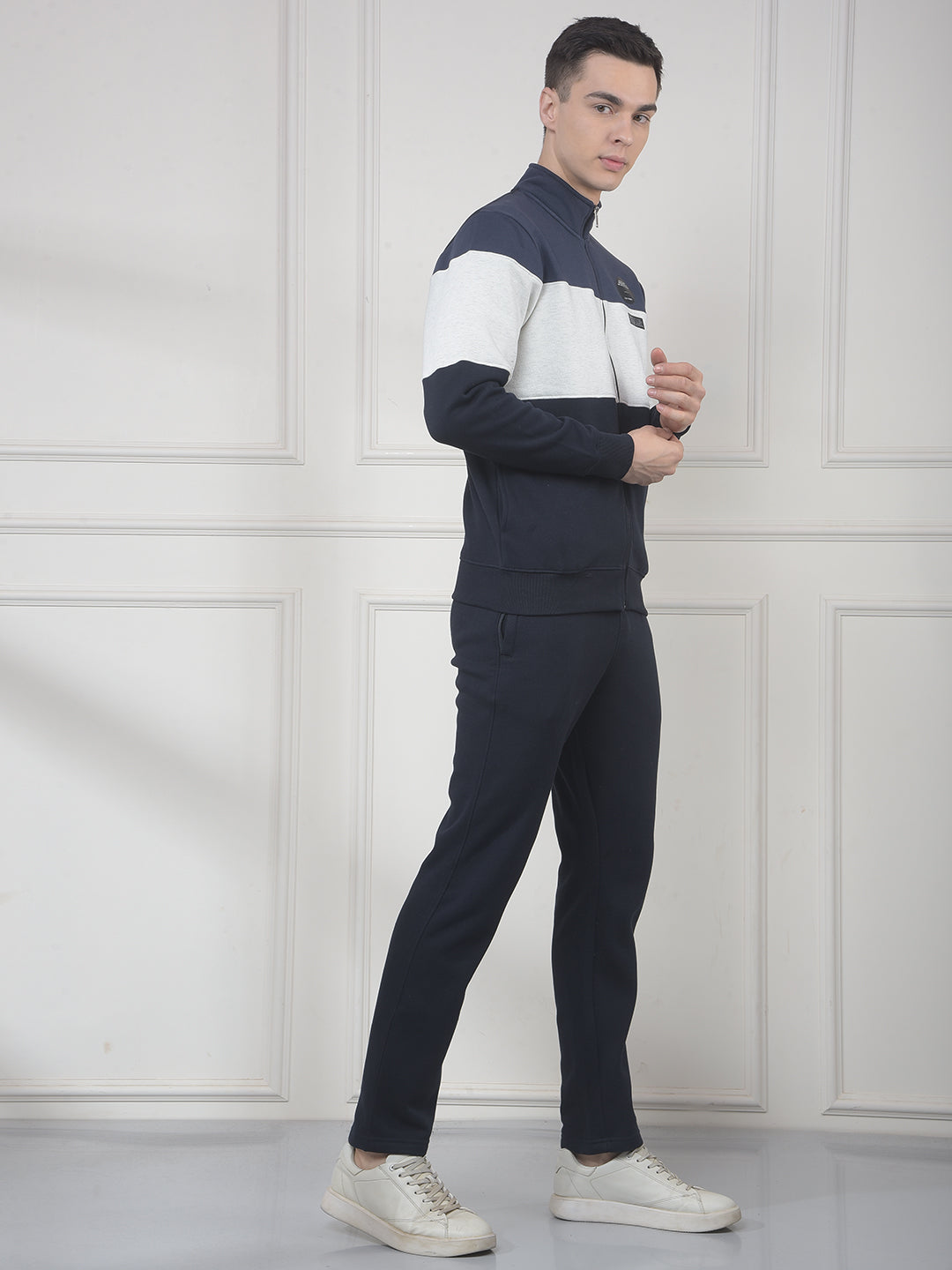 COBB NAVY COLOR-BLOCK WINTER TRACKSUIT