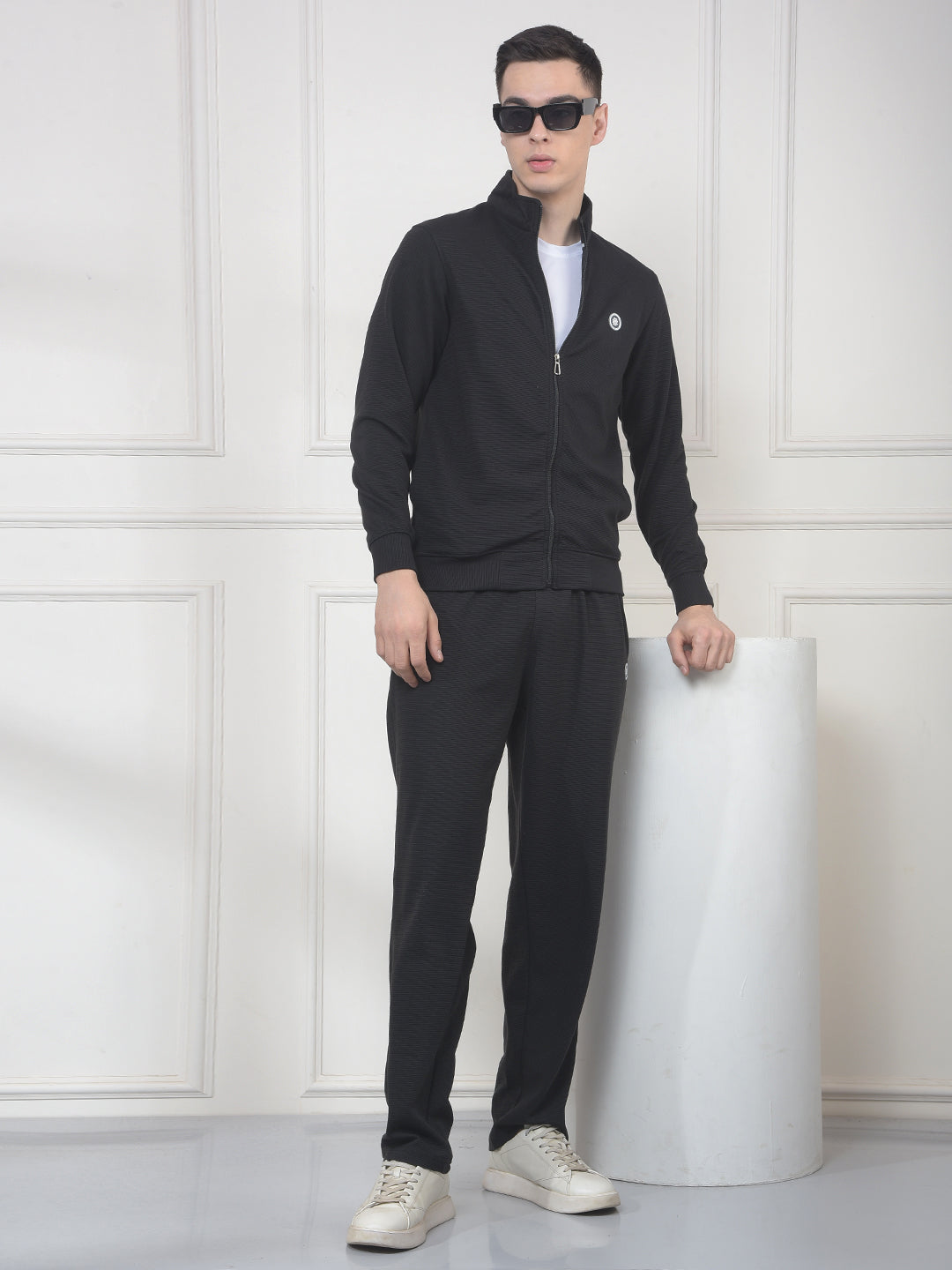 cobb black striped winter tracksuit