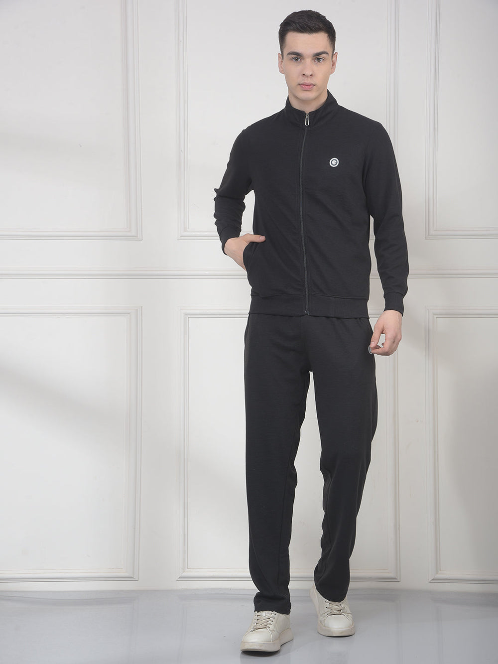 cobb black striped winter tracksuit