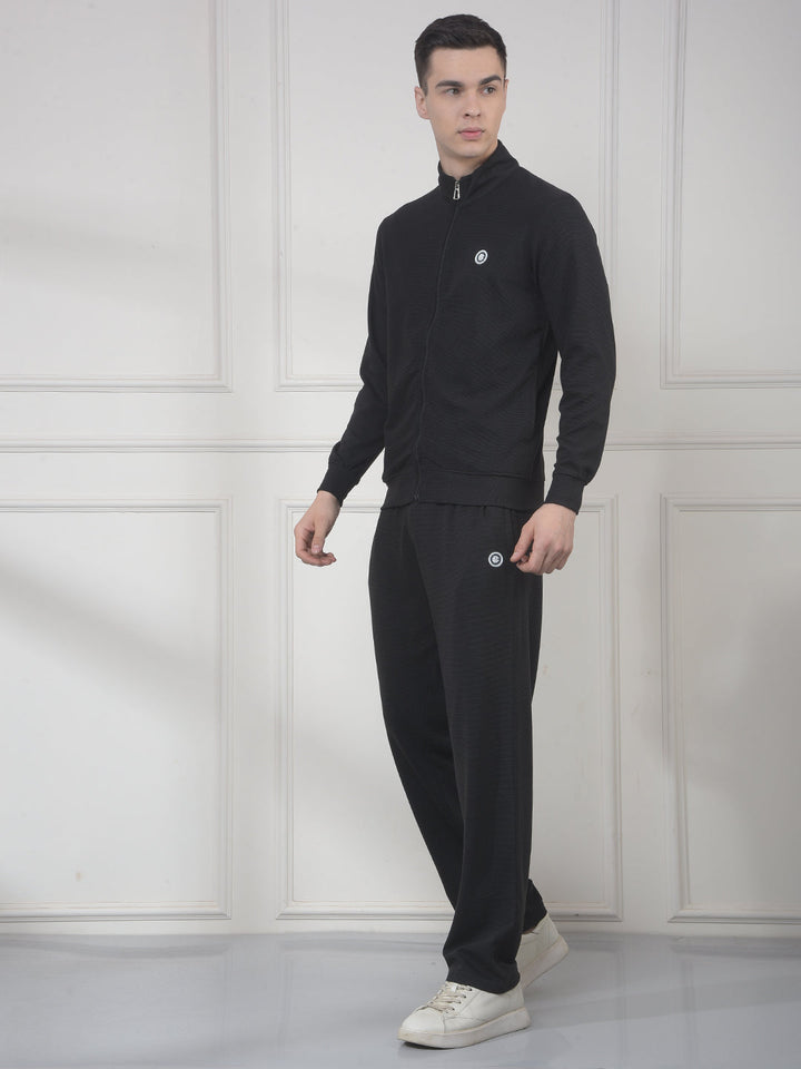 cobb black striped winter tracksuit