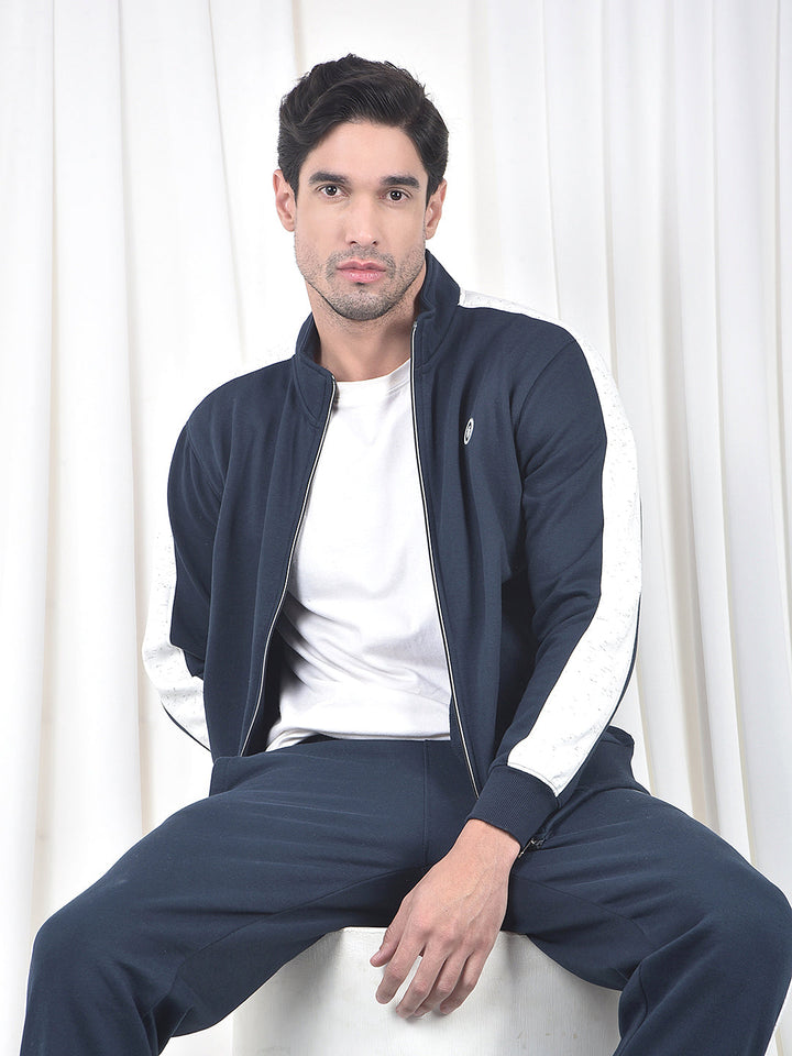 cobb teal blue color-block winter tracksuit