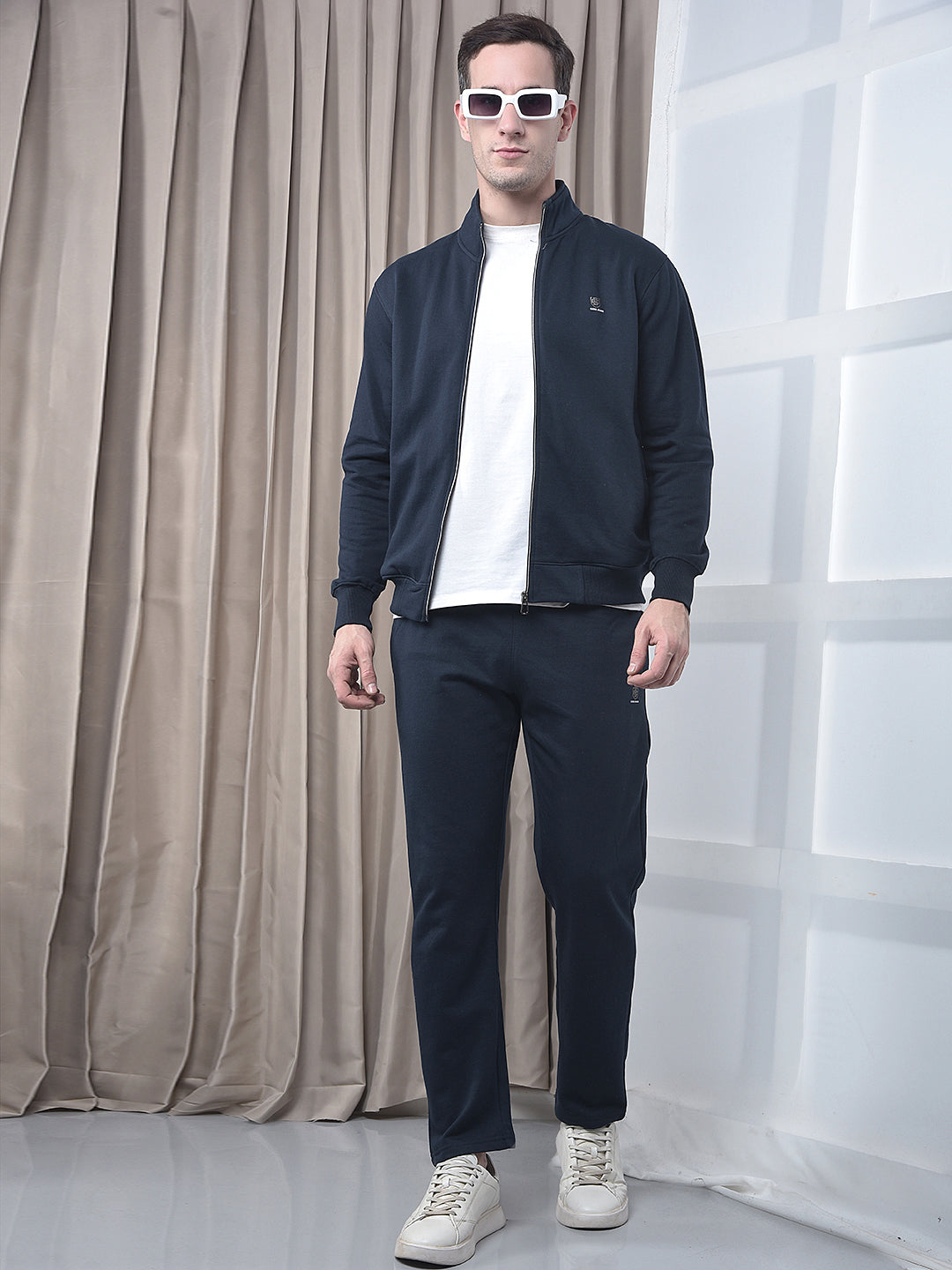 cobb solid navy blue winter tracksuit