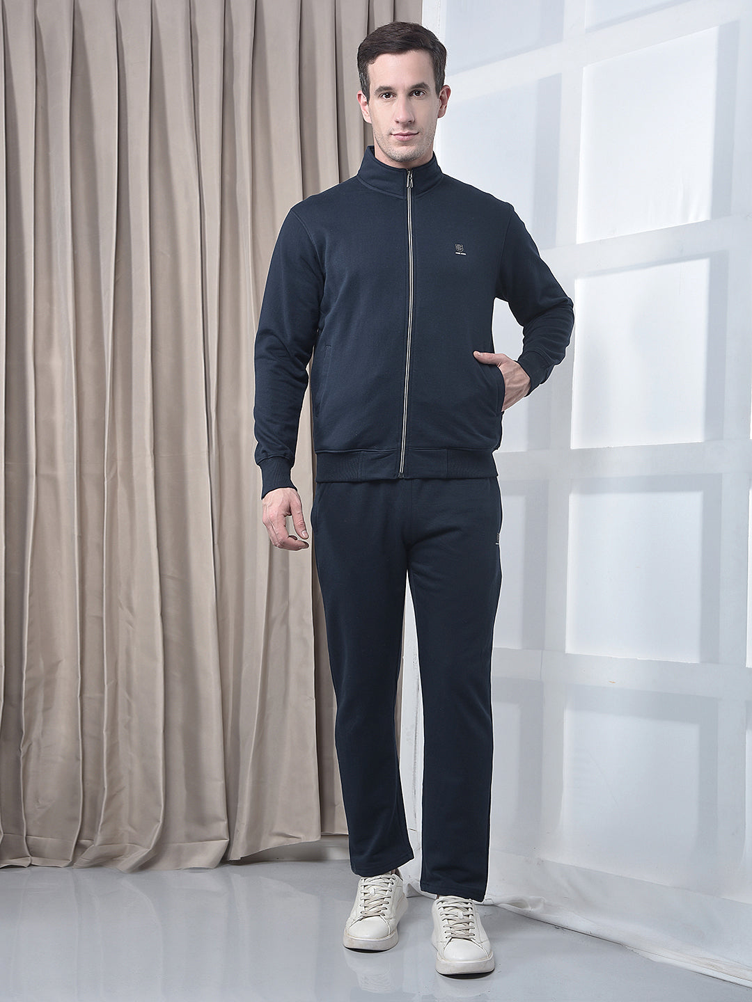 cobb solid navy blue winter tracksuit